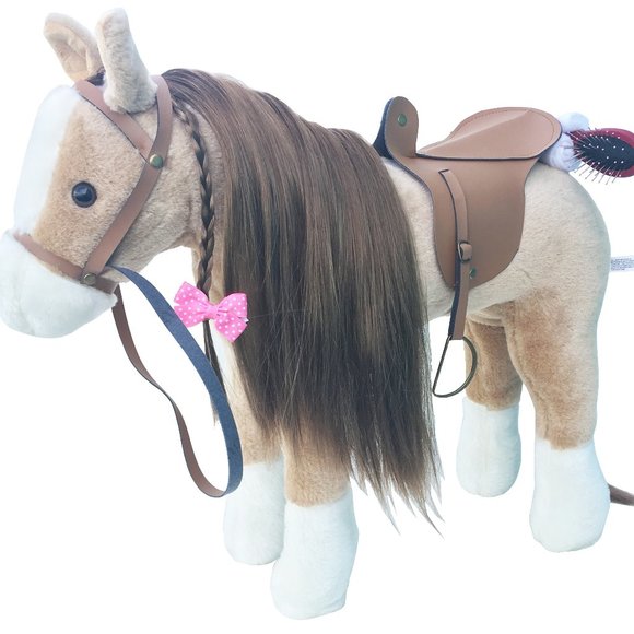 Brand new premium horse toy with brush, hair clip and blanket - Picture 4 of 5